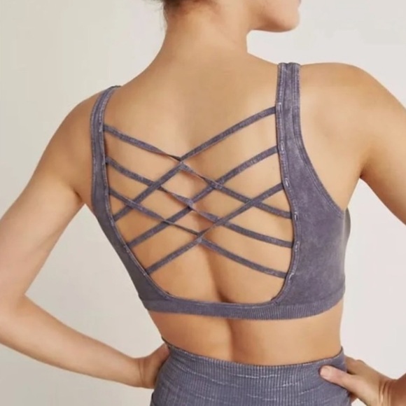 FP MOVEMENT Shanti Strappy Sports Bra In Faded Grape - Picture 11 of 11